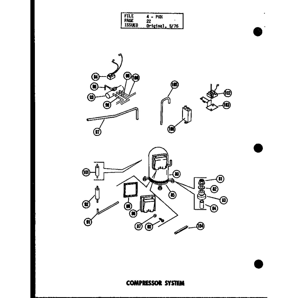 Compressor System 2 Diagram and Parts List for D54475-3 P54475-3C Amana Air Conditioner