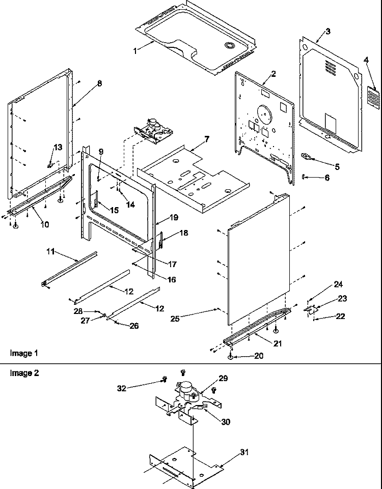 CABINET Diagram and Parts List for ARR6400L P1143432N L Amana Range