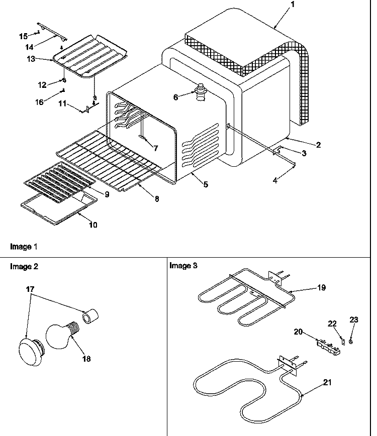 CAVITY Diagram and Parts List for ARR6400L P1143432N L Amana Range