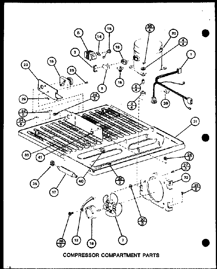 Section 13 Diagram and Parts List for CIC-4H-P7621308W  Amana Refrigerator