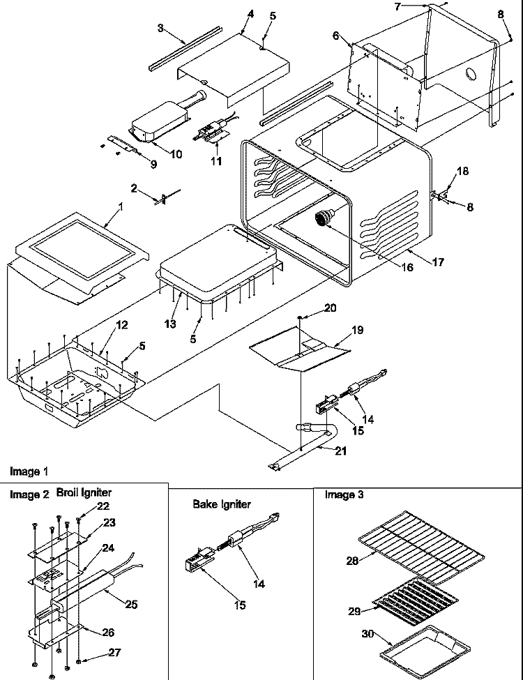CAVITY Diagram and Parts List for ARGS7650E P1130759N E Amana Range