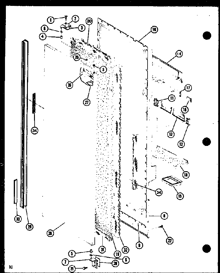 Refrigerator Door Assembly Diagram and Parts List for SDI22F-L-P7700011WL  Amana Refrigerator