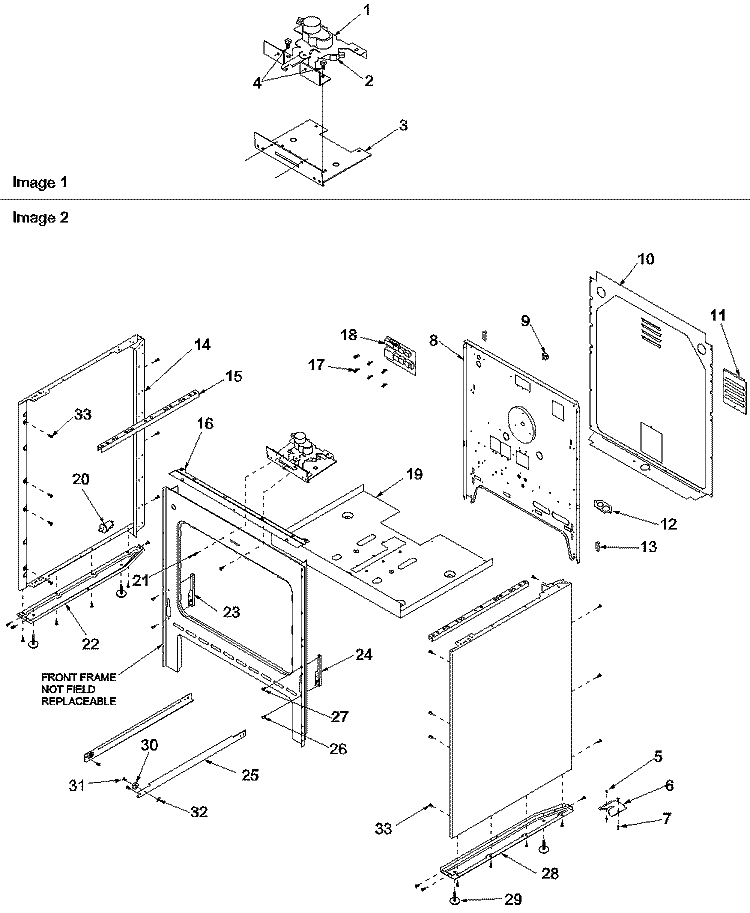 Cabinet Diagram and Parts List for ARTC8600WW P1143819NWW Amana Range