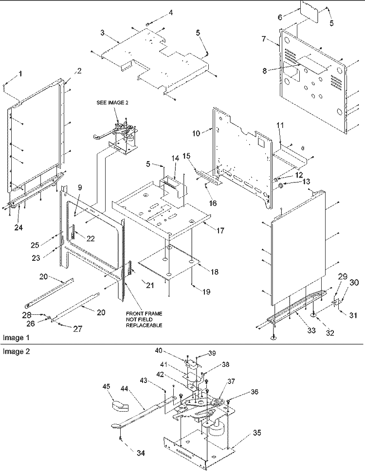 Cabinet Diagram and Parts List for CSG7103W P1143397N W Amana Range
