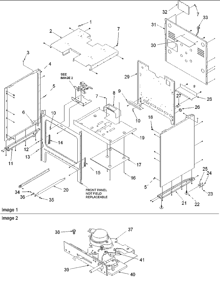 Cabinet Diagram and Parts List for CSG7601WW P1143398NWW Amana Range