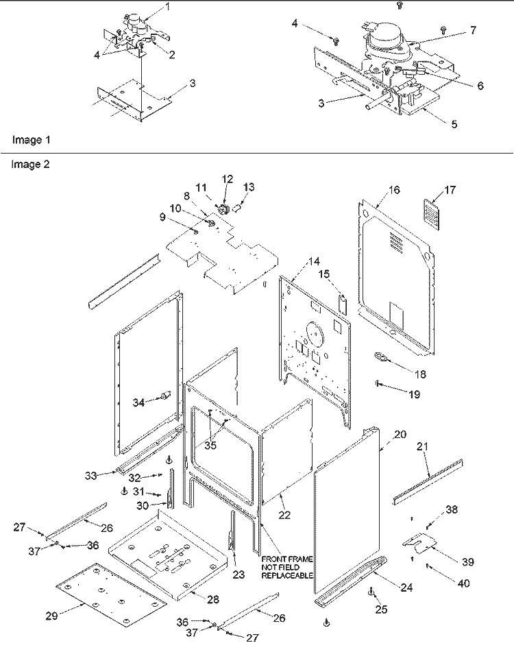 Cabinet Diagram and Parts List for ARTS6650WW P1130678NWW Amana Range