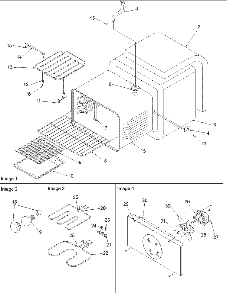 Cavity Diagram and Parts List for CSTC7512WW P1143842NWW Amana Range