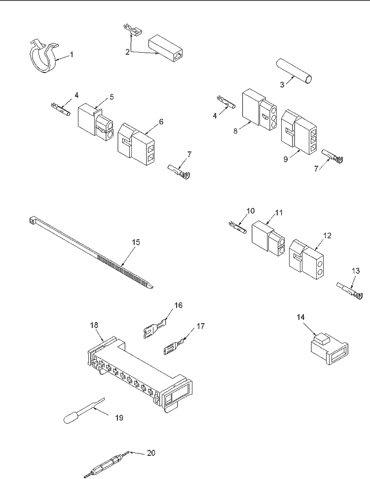 TERMINALS AND MOTOR CONNECTION BLOCK Diagram and Parts List for PLEA30AW Amana Dryer