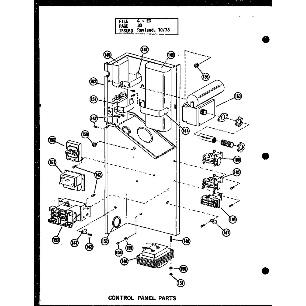 Control Panel Parts 4 Diagram and Parts List for EG25,12-1 P54688-9C Amana Air Conditioner