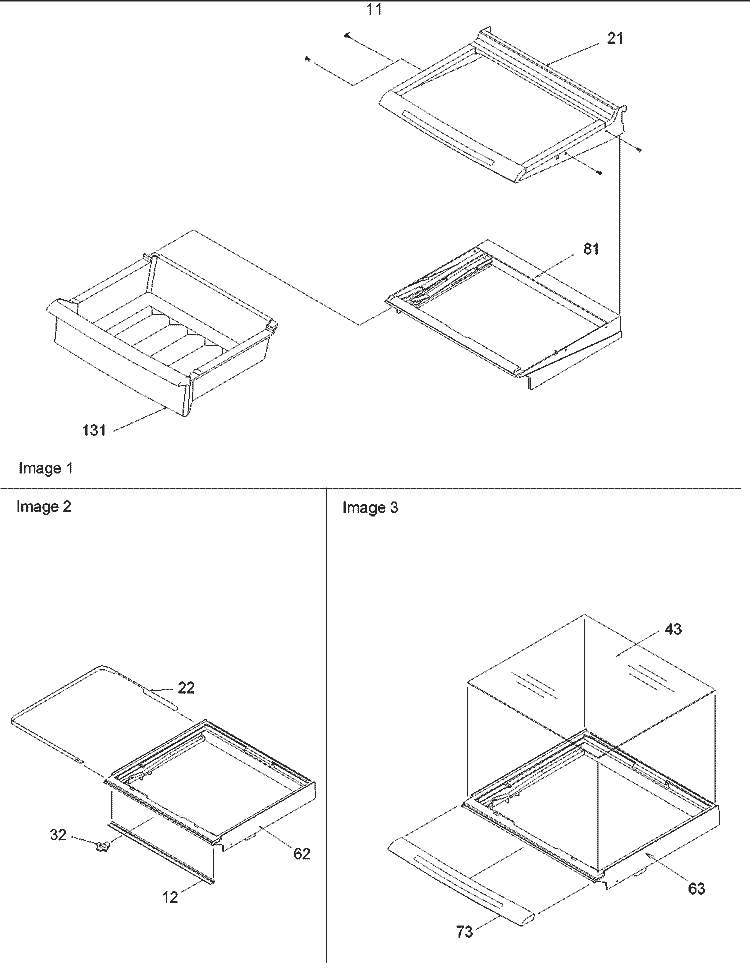 Deli, Shelves & Crisper Assy Diagram and Parts List for DRS2662AC PDRS2662AC0 Amana Refrigerator