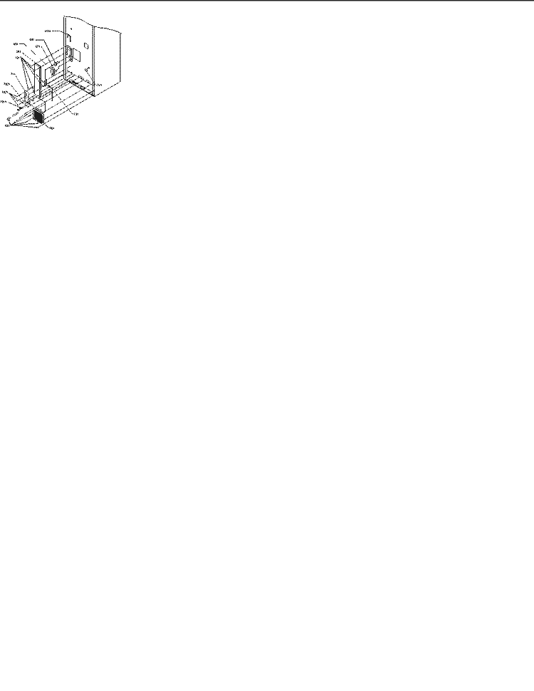 Cabinet Back Diagram and Parts List for BR22VE P1325015W B Amana Refrigerator