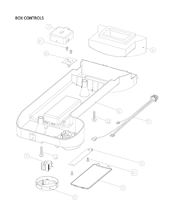 Control Box Parts Diagram and Parts List for 11161209716  Kenmore Refrigerator