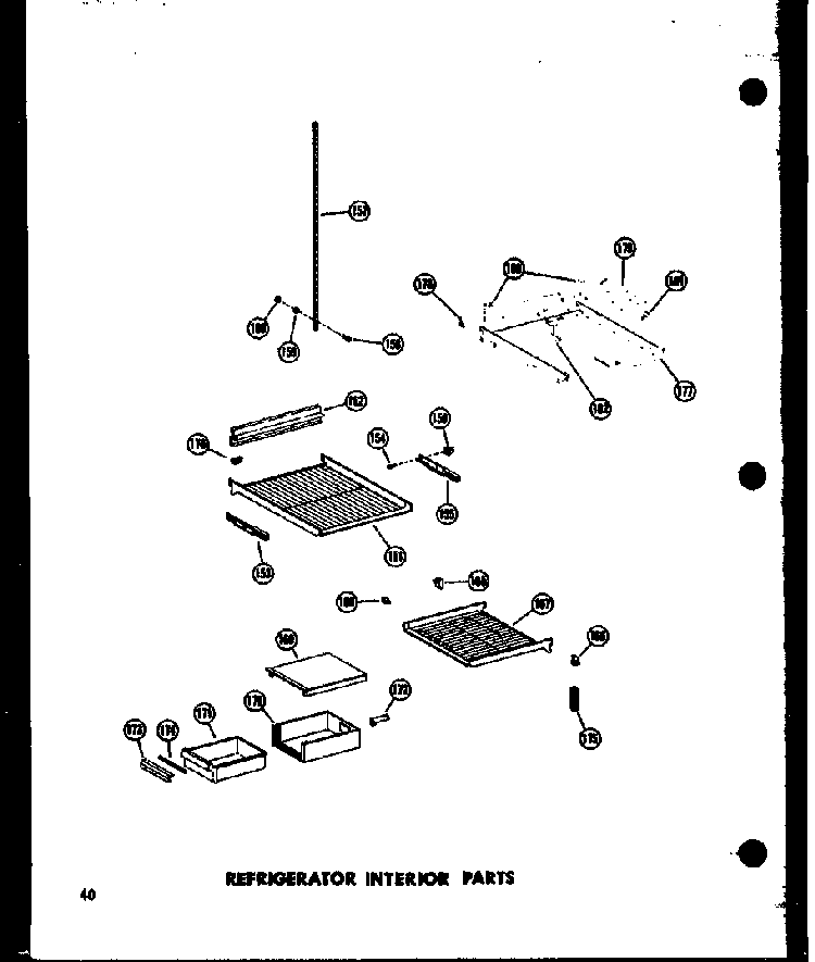 Refrigerator Interior Parts Diagram and Parts List for SD19W-P60340-70W  Amana Refrigerator