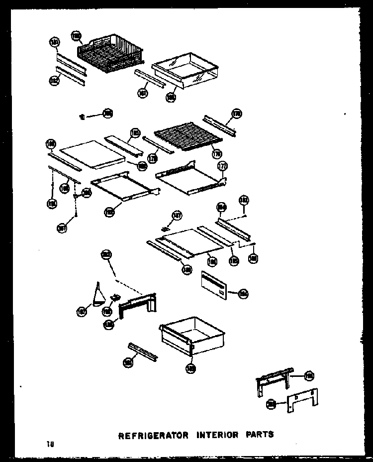 Refrigerator Interior Parts Diagram and Parts List for SDI22W-C-P60340-74WC  Amana Refrigerator