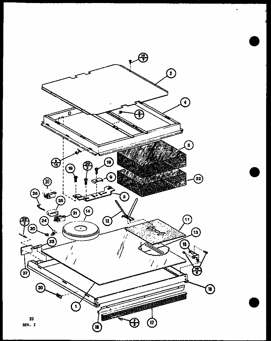 (rcc1020/p8576901s) (rcc1020/p8576902s) (rcc1020/p8576903s) Diagram and Parts List for RVH6C P8540104S Amana Range
