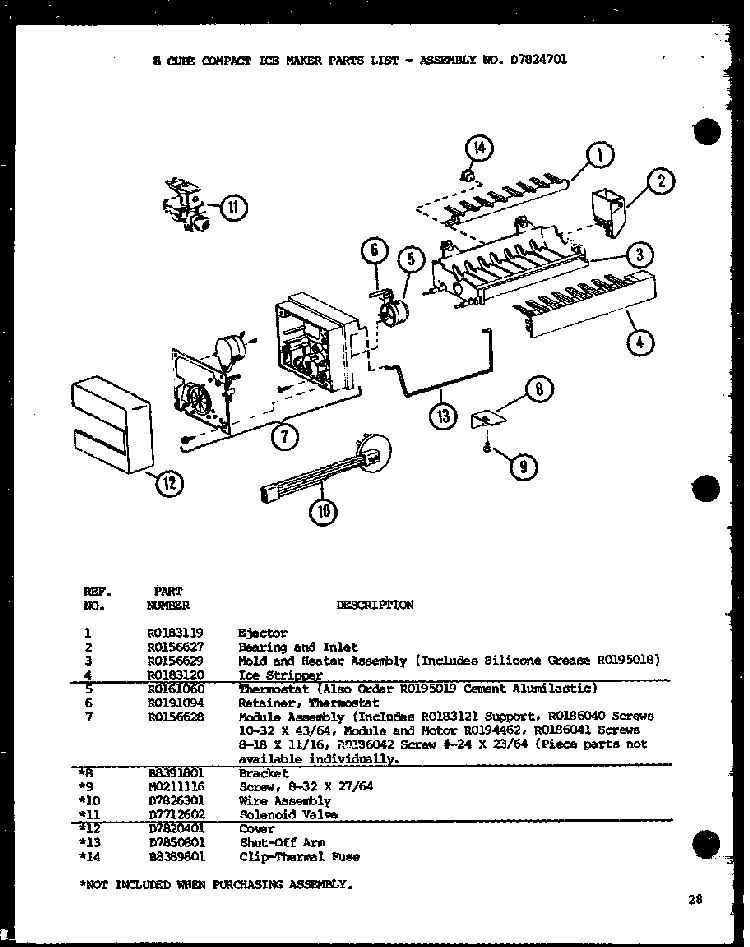 Section 11 Diagram and Parts List for SDB20H-P7836031W  Amana Refrigerator