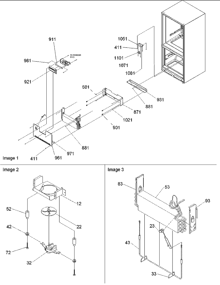 Evaporator & Freezer Control Assy Diagram and Parts List for DRB1801AC PDRB1801AC0 Amana Refrigerator
