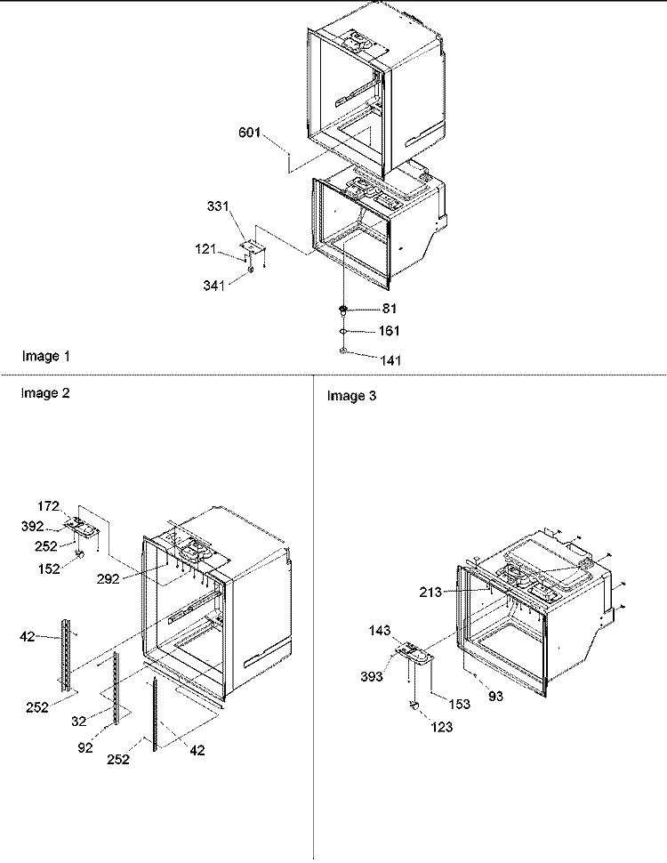 Light Switches & Drain Funnel Diagram and Parts List for DRB1801AC PDRB1801AC0 Amana Refrigerator