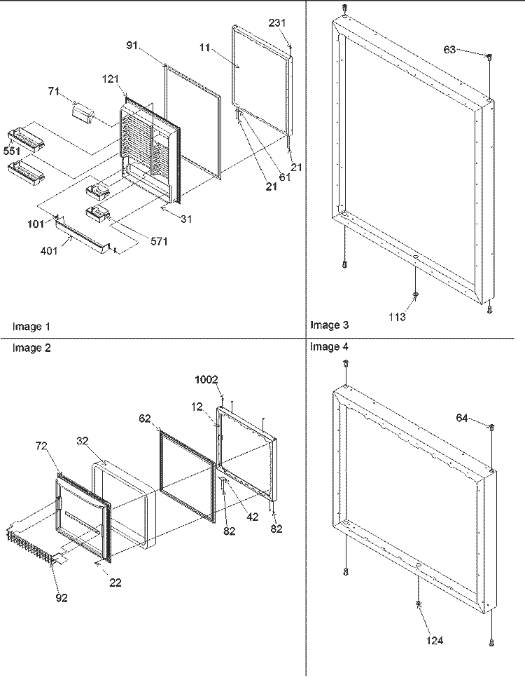 Door Assy Diagram and Parts List for DRB1801AC PDRB1801AC0 Amana Refrigerator