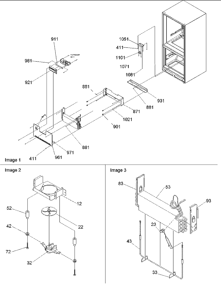 Evaporator & Freezer Control Assy Diagram and Parts List for DRB1801AC PDRB1801AC1 Amana Refrigerator
