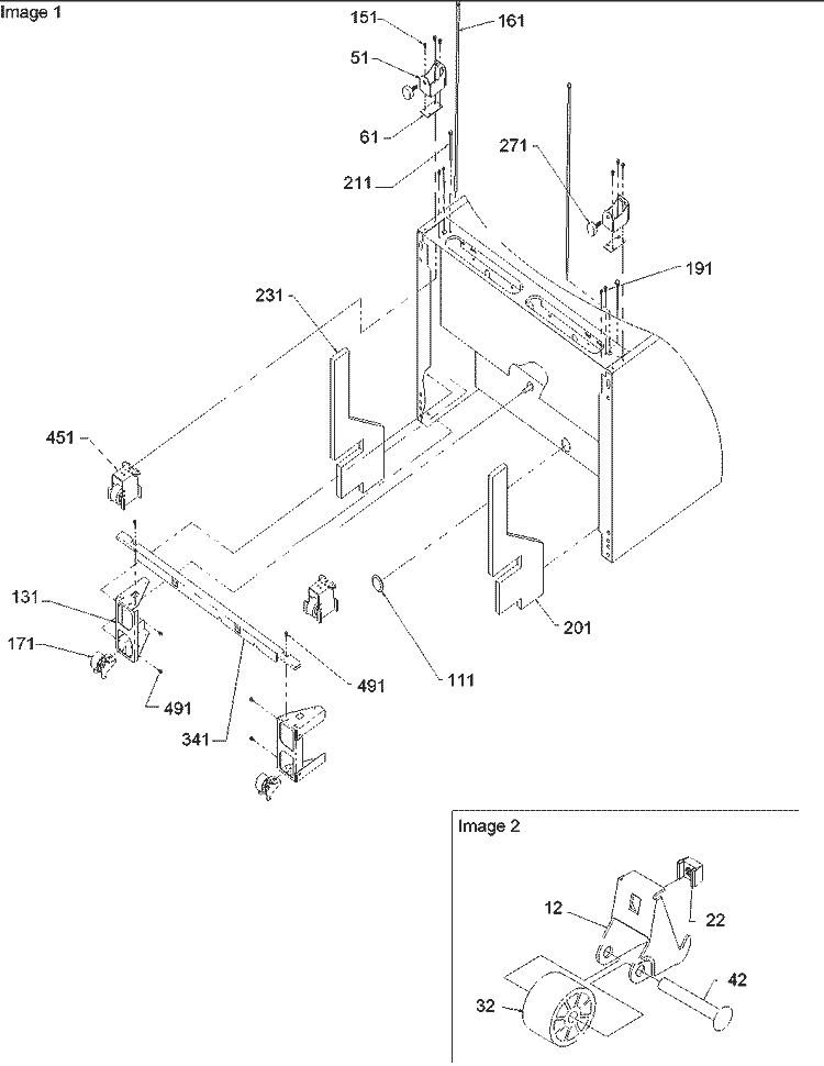 Bottom Hinges & Rollers Diagram and Parts List for BRF520T1E P1321310W B Amana Refrigerator