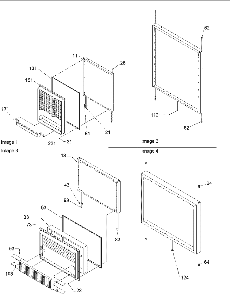 Door Assy Diagram and Parts List for BRF520T1E P1321310W B Amana Refrigerator