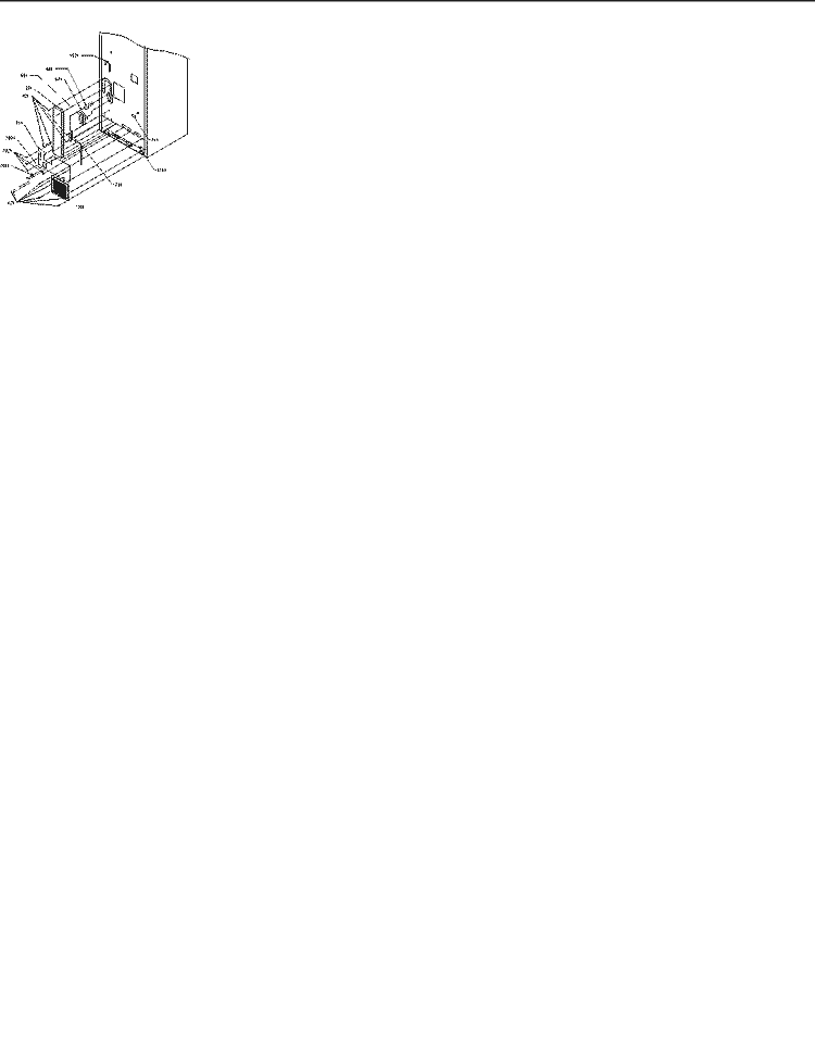 Cabinet Back Diagram and Parts List for BX21V2E P1325032W B Amana Refrigerator