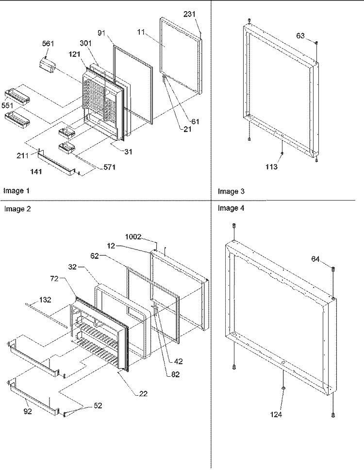 Door Assy Diagram and Parts List for DRB2101BW PDRB2101BW0 Amana Refrigerator