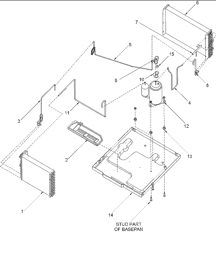 CHASSIS ASSEMBLY Diagram and Parts List for AAC141SRA PAAC141SRA0 Amana Air Conditioner
