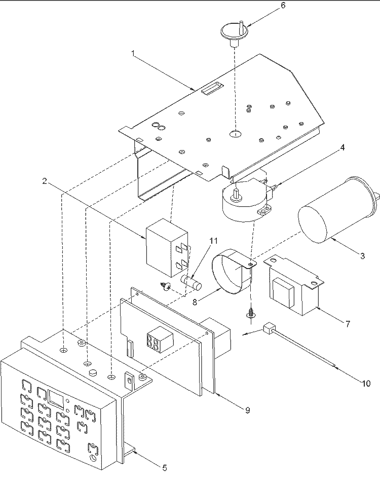 CONTROL ASSEMBLY Diagram and Parts List for AAC081STA PAAC081STA0 Amana Air Conditioner