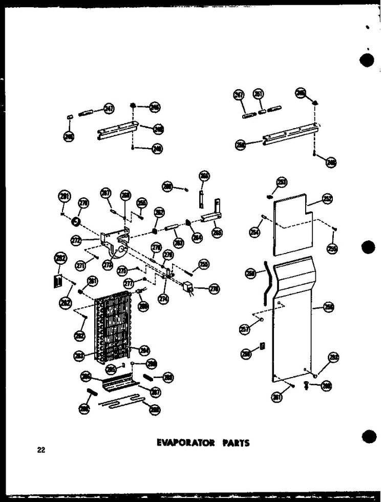 Evaporator Parts Diagram and Parts List for SD19W-P60340-9W  Amana Refrigerator