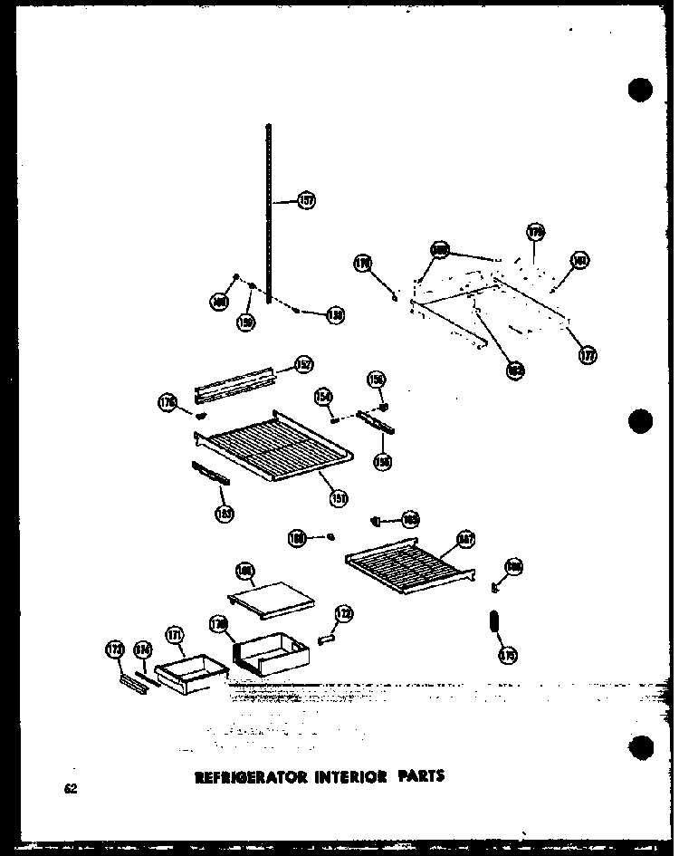 Refrigerator Interior Parts Diagram and Parts List for SD19W-P60340-70W  Amana Refrigerator