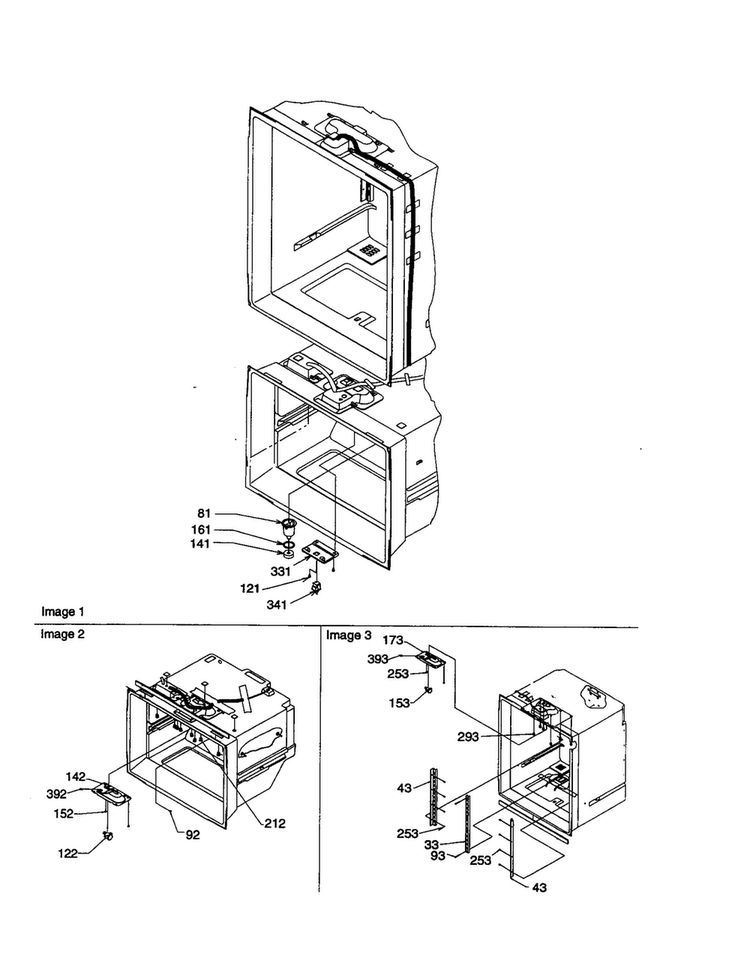 Light Switches And Drain Funnel Diagram and Parts List for BG21VW-P1325013WW  Amana Refrigerator