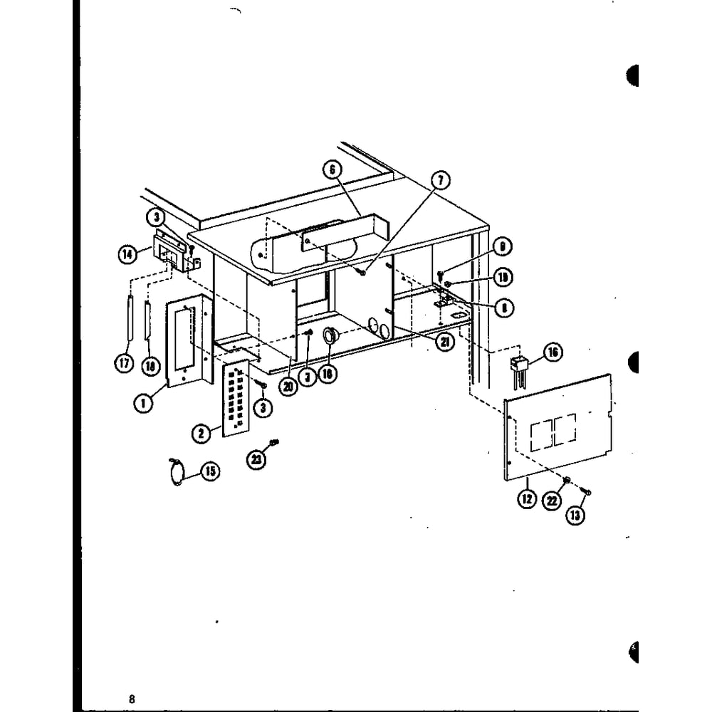 Diagram 6 Diagram and Parts List for EBCH2405M-A P68580-2C Amana Air Conditioner