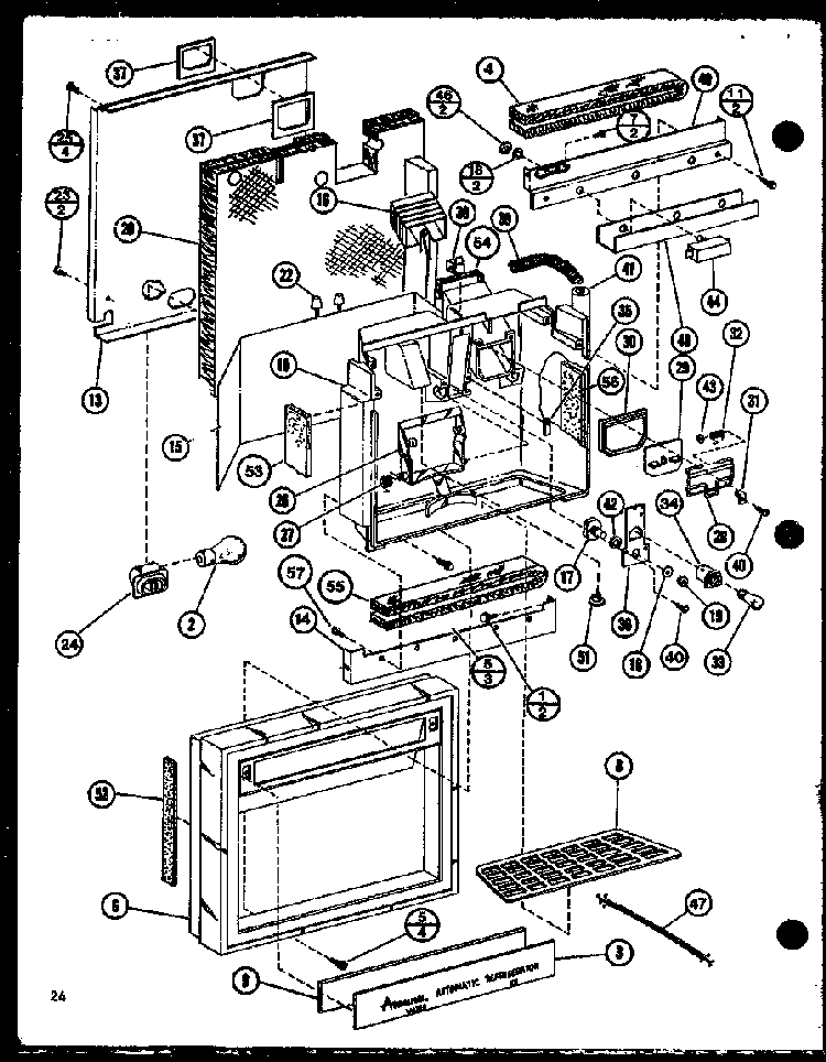 Insullation Diagram and Parts List for SLDI25F-P7642102W  Amana Refrigerator