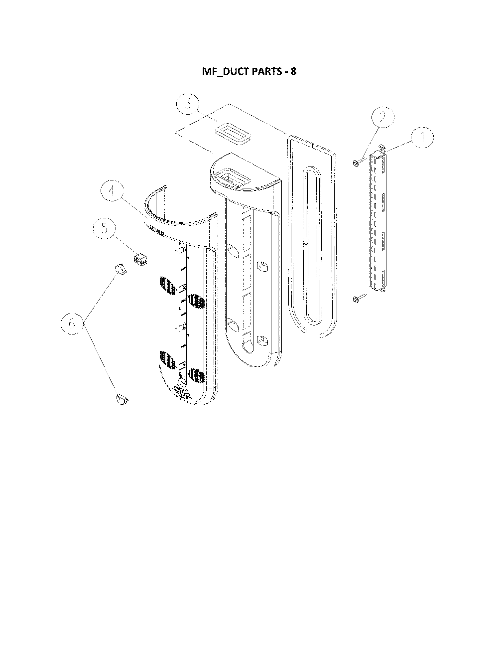 Mf Ducts Diagram and Parts List for 11160515912  Kenmore Refrigerator