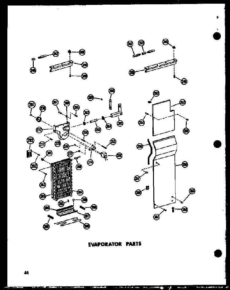 Evaporator Parts Diagram and Parts List for SD19W-P60340-9W  Amana Refrigerator