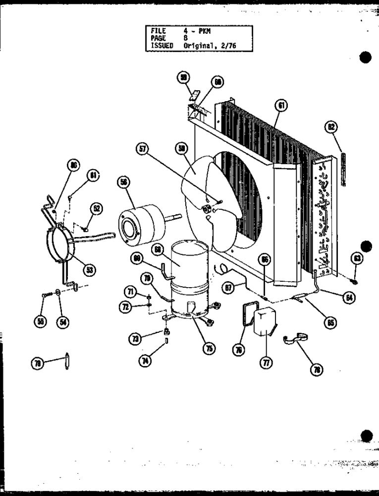Diagram 3 Diagram and Parts List for PKM3-1H P55197-22C Amana Air Conditioner