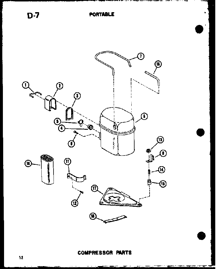 Compressor Parts Diagram and Parts List for ES6P-2AMS P54972-27R Amana Air Conditioner