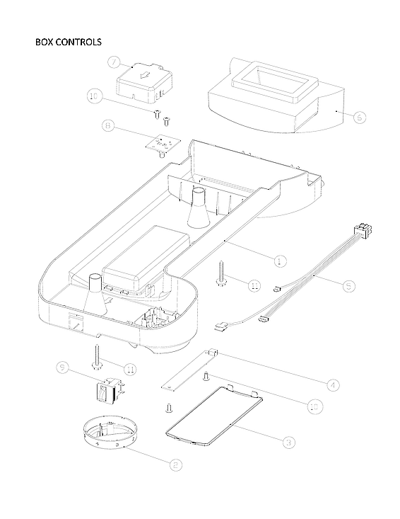 Box Controls Parts Diagram and Parts List for 11160512913  Kenmore Refrigerator