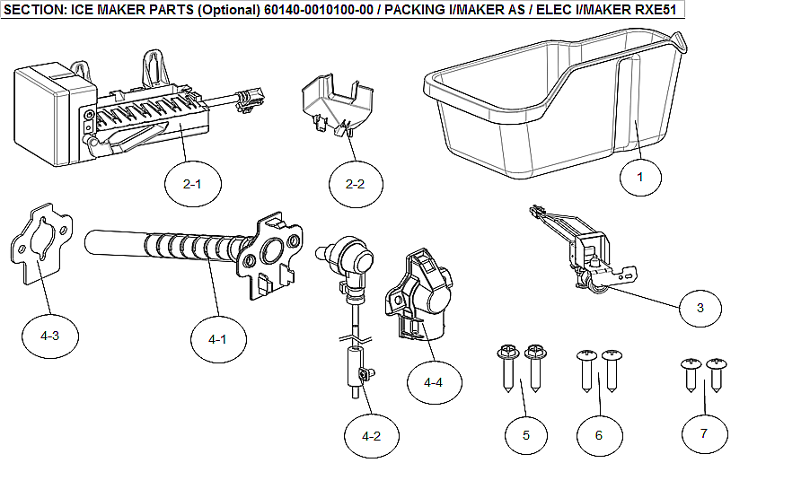Ice Maker Parts Diagram and Parts List for 11171219615  Kenmore Refrigerator