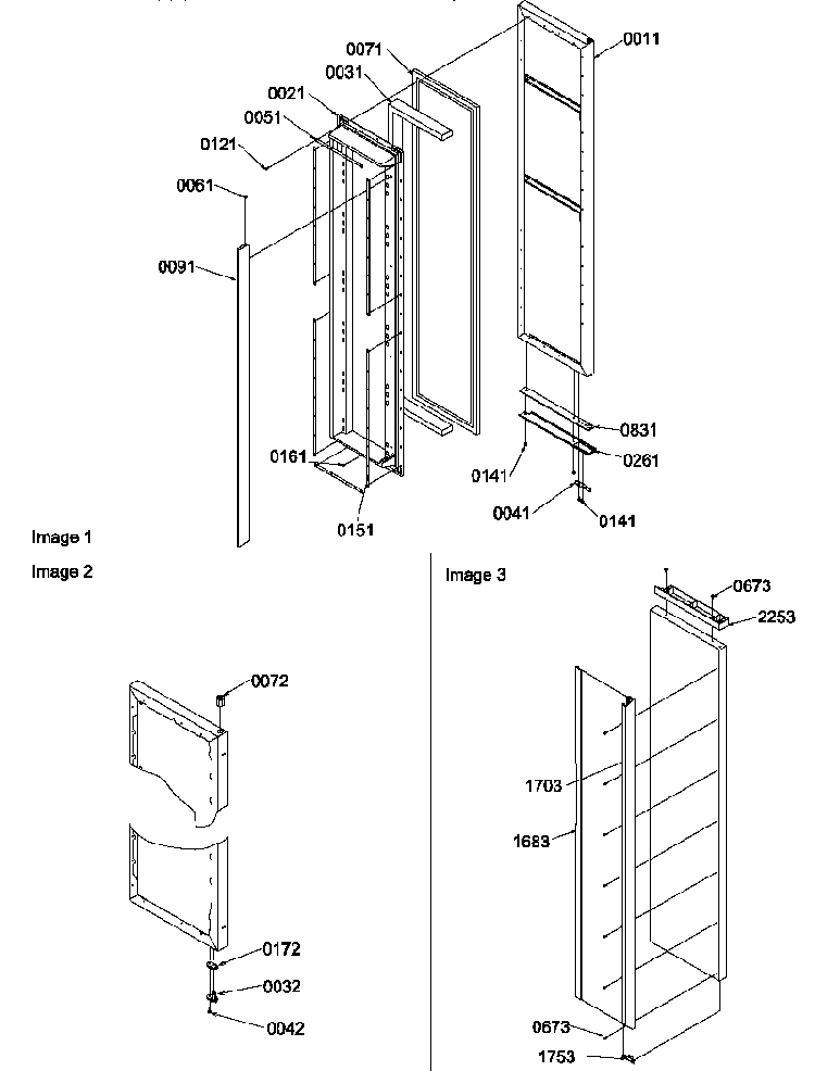 Freezer Door Diagram and Parts List for SBIE20TPW-P1190708WW  Amana Refrigerator