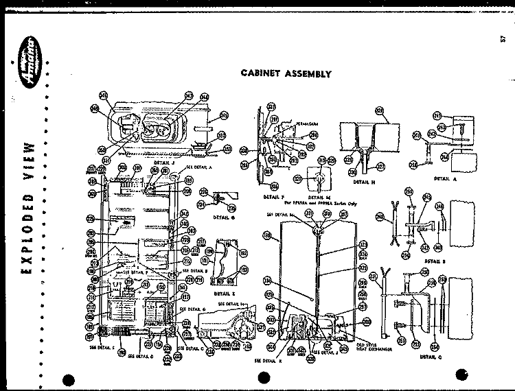 Page 1 Diagram and Parts List for FPR98A  Amana Refrigerator