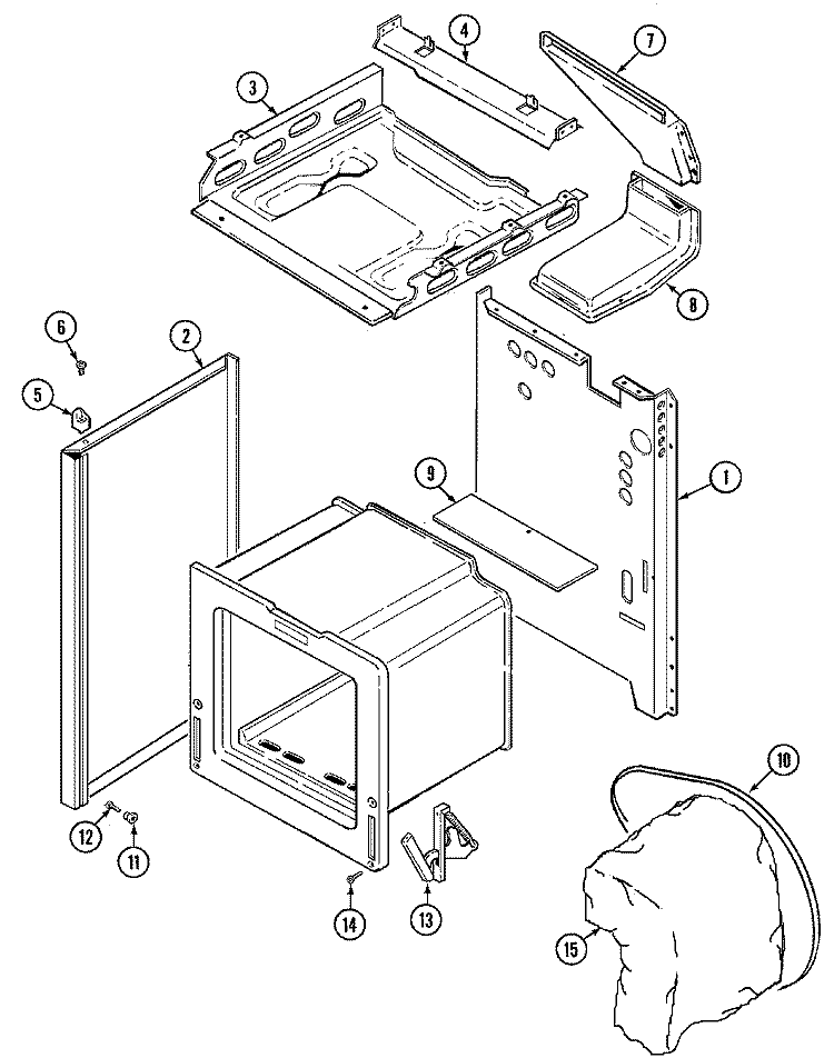 BODY (3100SPx, 3100SPx - K) Diagram and Parts List for  Magic Chef Range