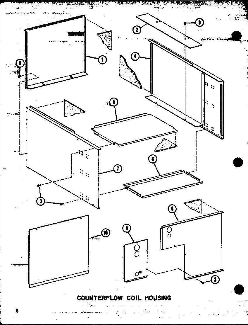 Counterflow Coil Housing (d67636-24/p67636-24c) Diagram and Parts List for ECFC42AUM-B P67840-1C Amana Air Conditioner