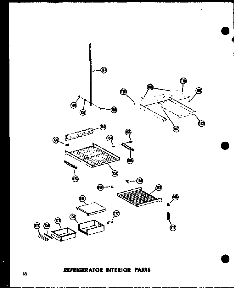 Refrigerator Interior Parts Diagram and Parts List for SD19W-P60340-70W  Amana Refrigerator