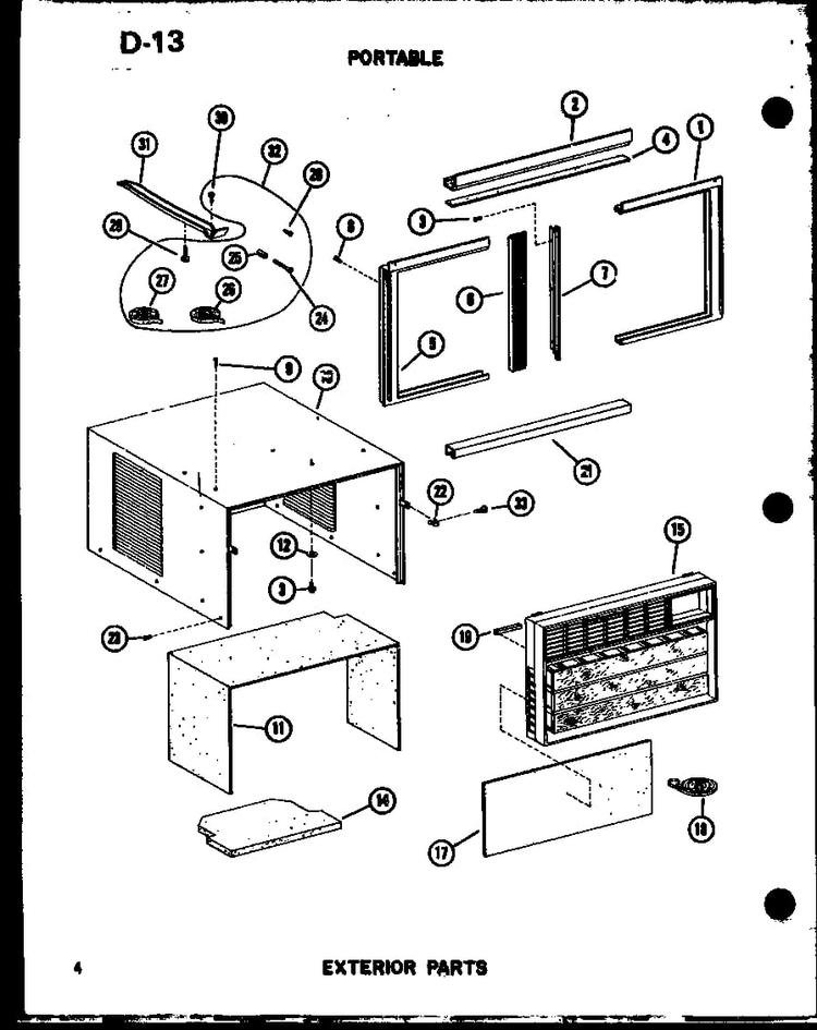 Section 1 Diagram and Parts List for ES6P-2SPMN P54972-34R Amana Air Conditioner