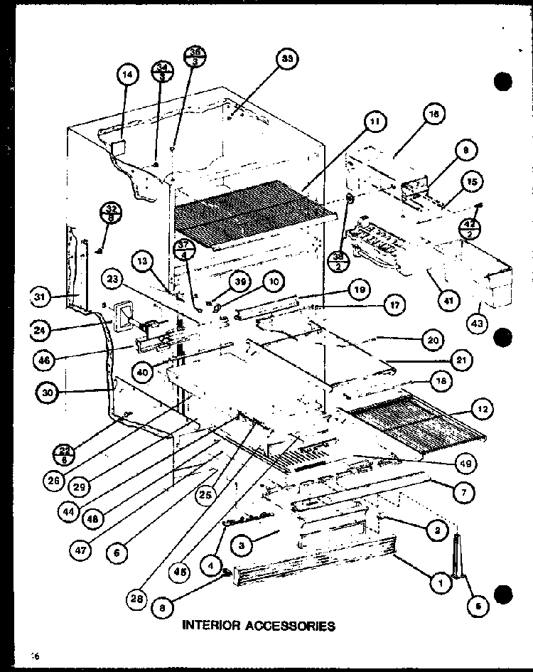 Section 19 Diagram and Parts List for CIC-4H-P7621308W  Amana Refrigerator
