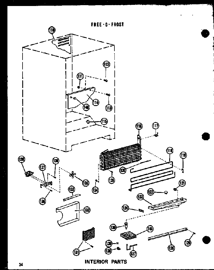 Section 7 Diagram and Parts List for UF12K-AG P60250-9WG Amana Freezer