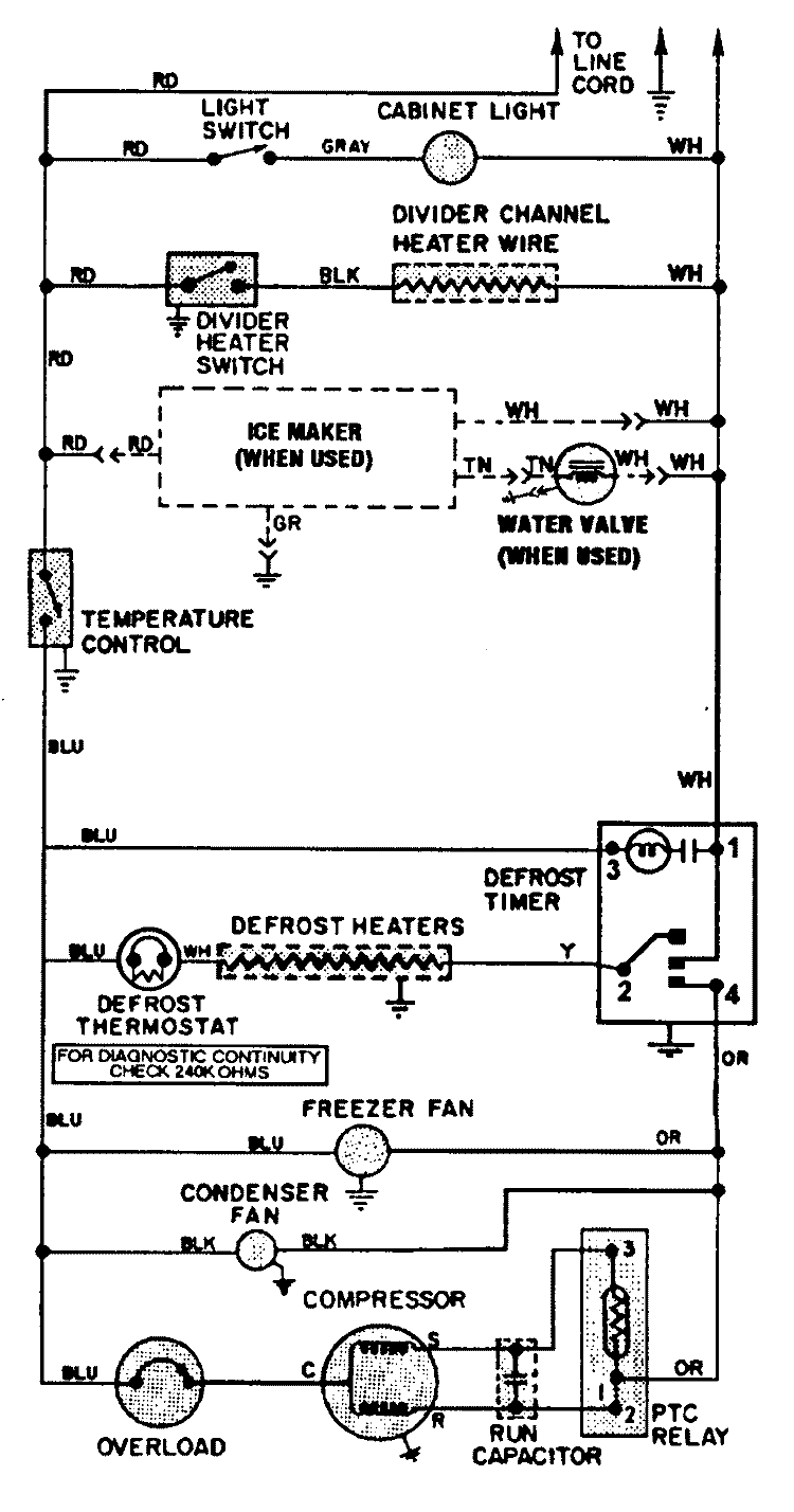 WIRING INFORMATION Diagram and Parts List for RB214AM  Amana Refrigerator